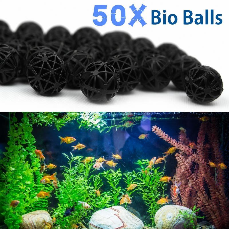Aquarium Marine Fishes - 50Pcs 16mm Aquarium Bio Filter Balls