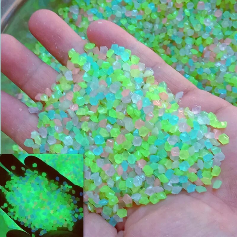 Aquarium Marine Sand - 1000pcs 3-5mm Luminous Sand Glow In