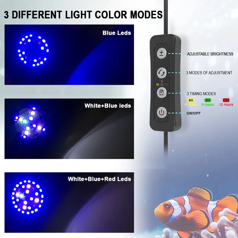 30W Dimmable Lighting Marine L - огляд і ціна Marine Aquarium Timing