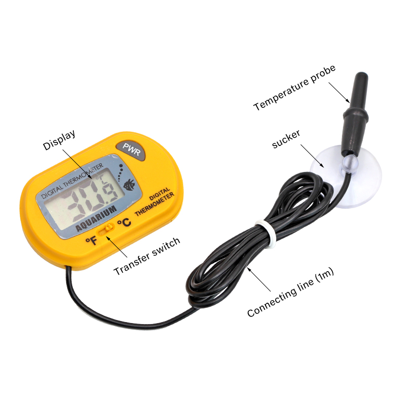 Fish Tank Thermometer LCD Digi - огляд і ціна Marine Aquarium Hydrometer
