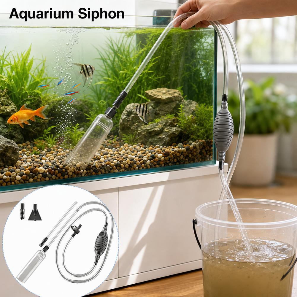 Manual Aquarium Siphon Fish Ta - огляд і ціна Marine Aquarium Water Change