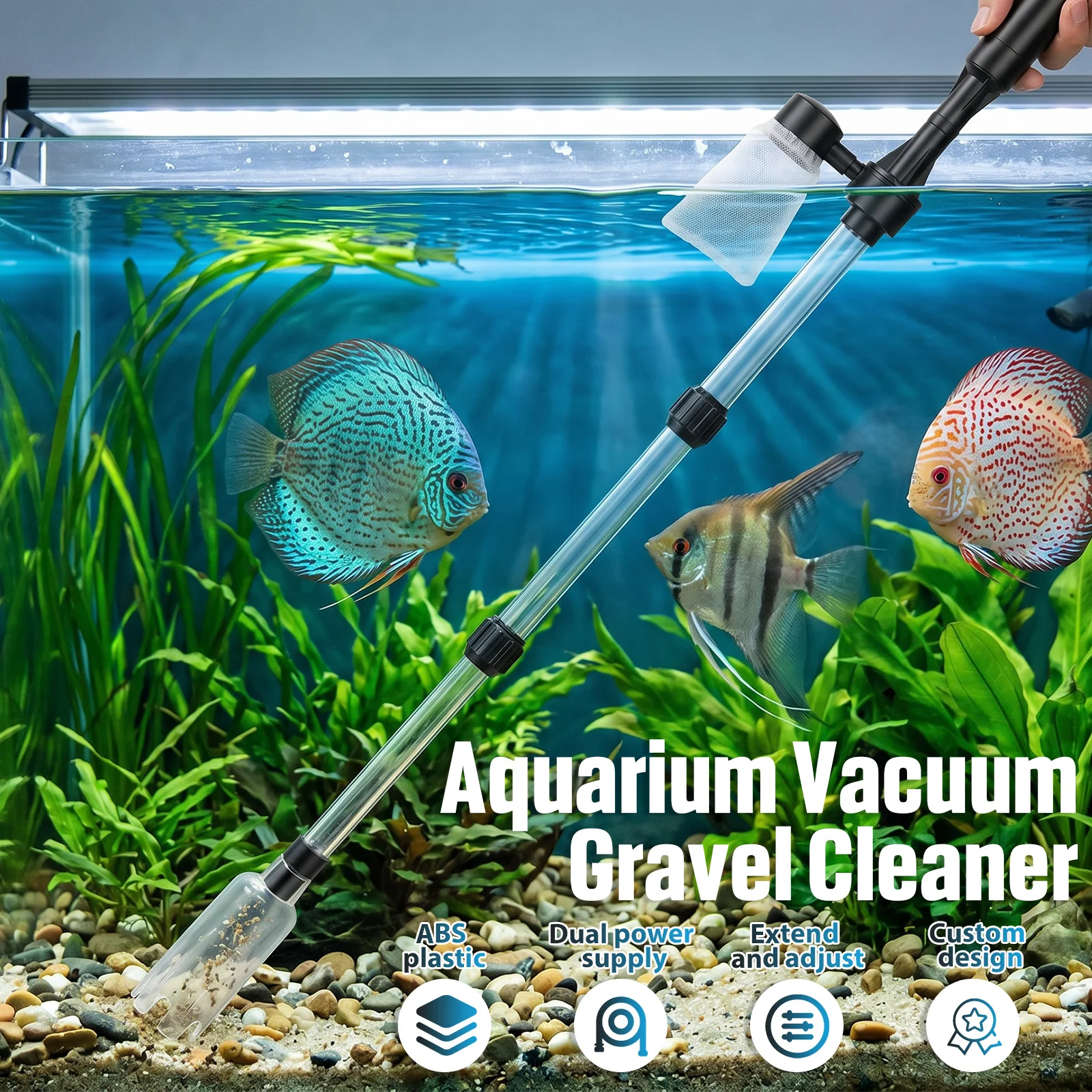 Aquarium Vacuum Gravel Cleaner - огляд і ціна Marine Aquarium Water Change