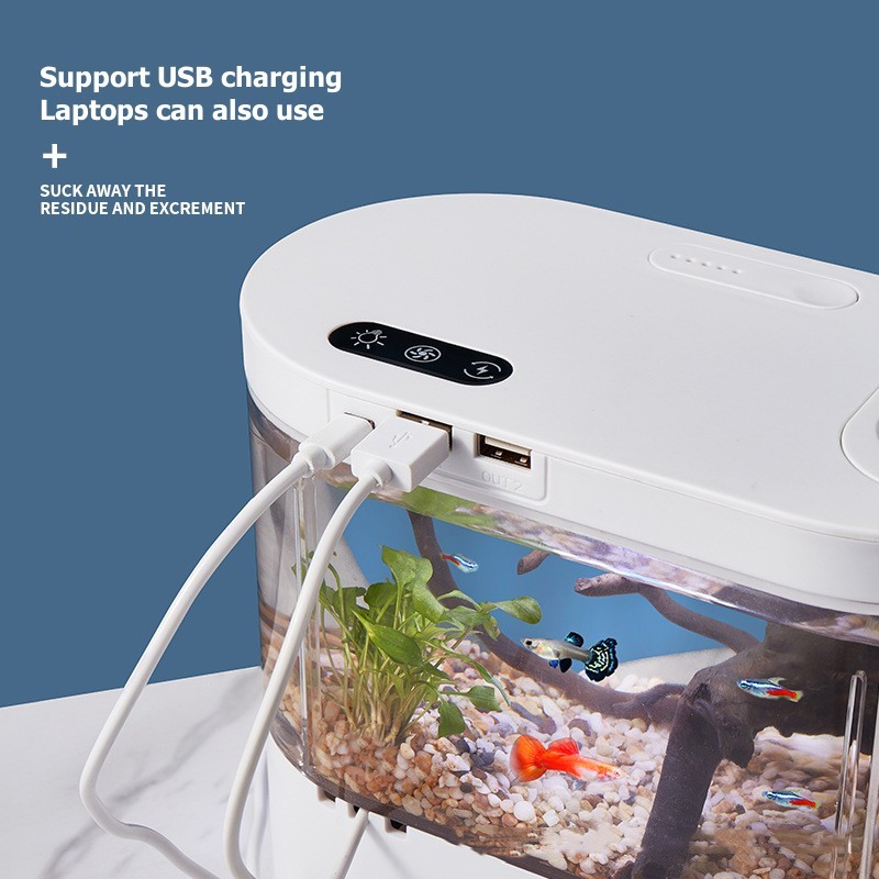 Mini Desktop Aquarium Fish Tan - огляд і ціна Marine Aquarium Water Change