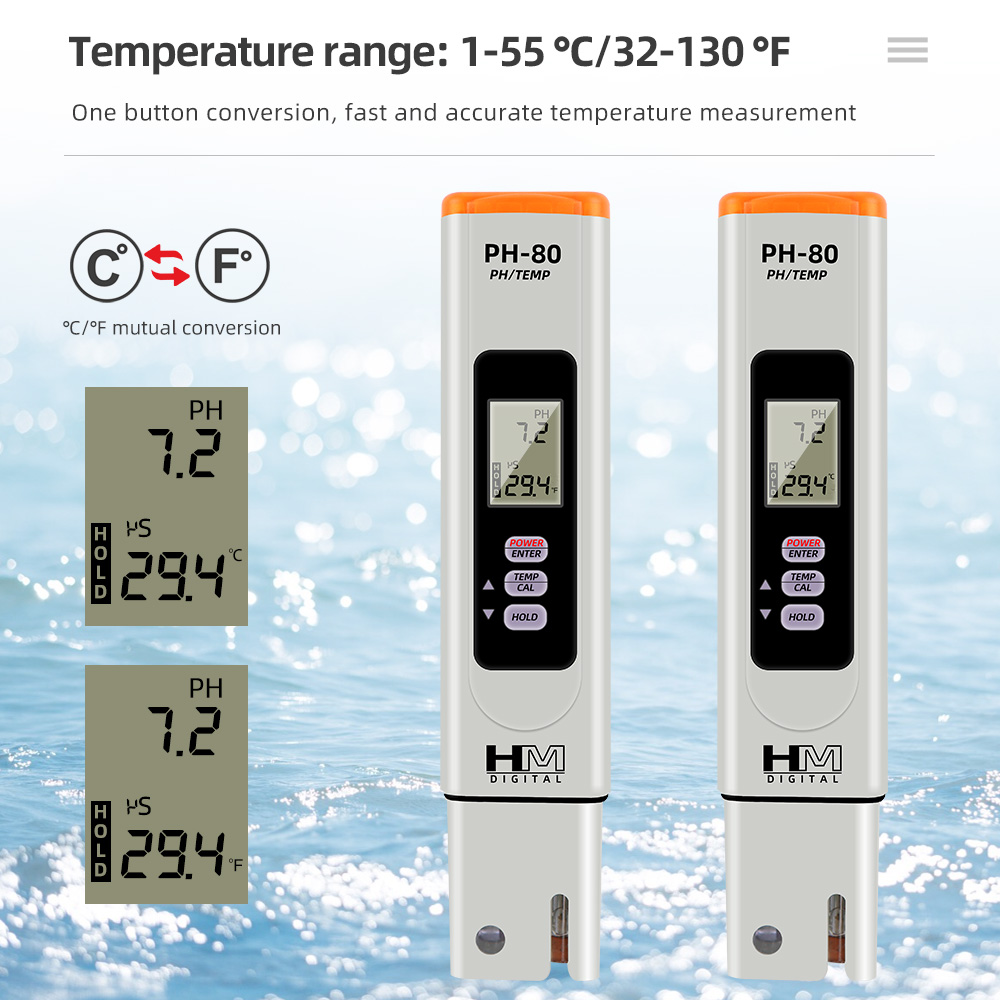 Digital PH Meter HM PH-80 PH T - огляд і ціна Marine Aquarium Hydrometer